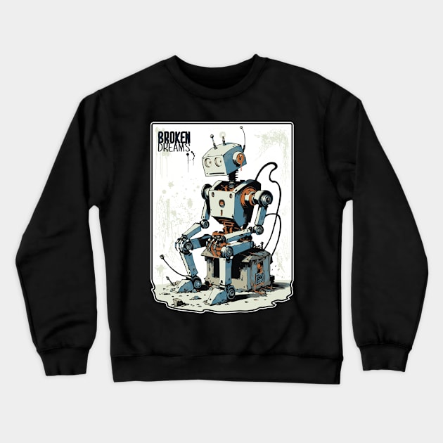 Gloom-bot Crewneck Sweatshirt by SCRAN Art